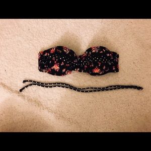 Victoria’s Secret Black Ruffled Swim Top